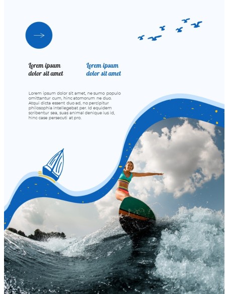 Summer Dive Surfing Theme Presentation Design