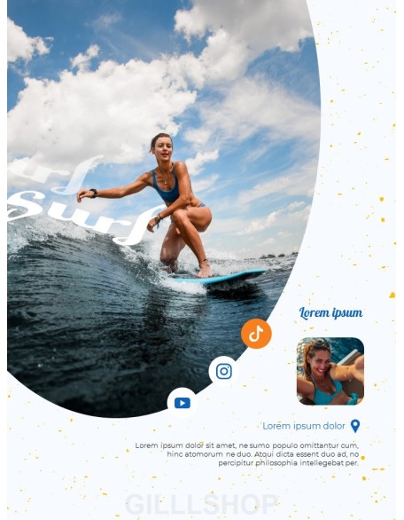 Summer Dive Surfing Theme Presentation Design