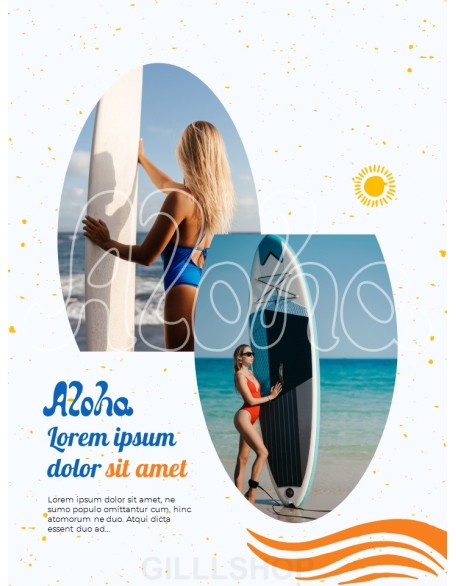 Summer Dive Surfing Theme Presentation Design