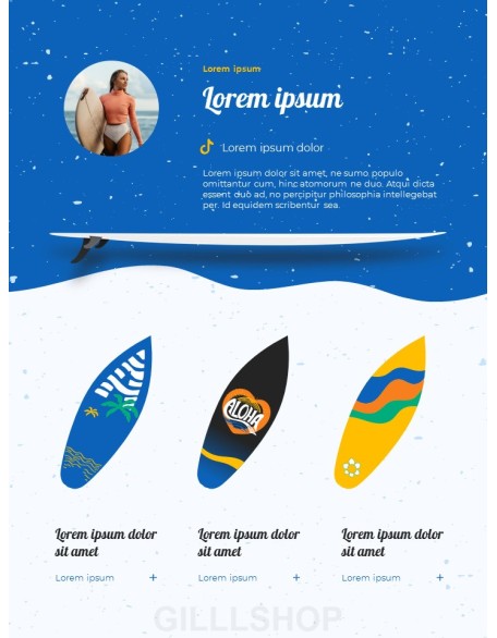 Summer Dive Surfing Theme Presentation Design