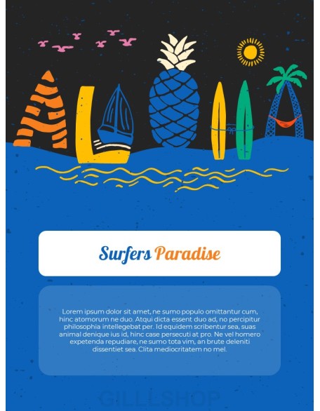 Summer Dive Surfing Theme Presentation Design