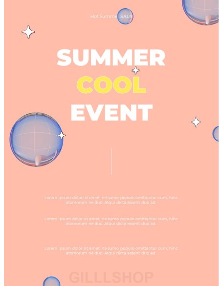 Summer Cool Event ppt presentation slides