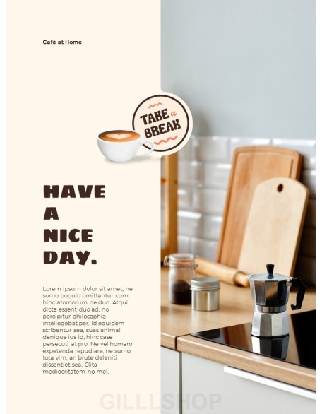 Café at Home Coffee Theme Easy PPT Template