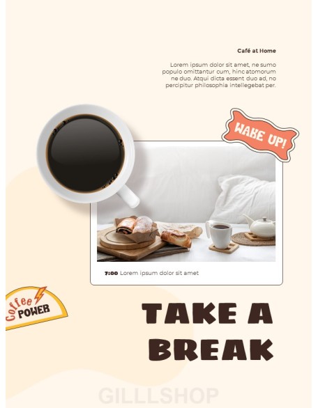 Café at Home Coffee Theme Easy PPT Template