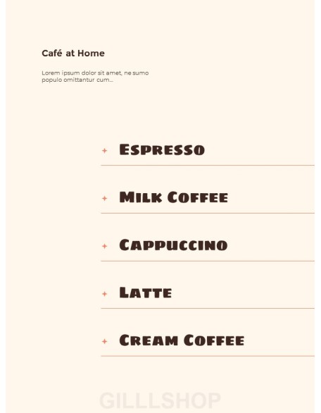 Café at Home Coffee Theme Easy PPT Template