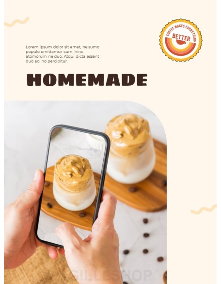 Café at Home Coffee Theme Easy PPT Template