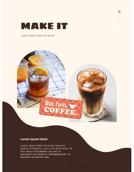 Café at Home Coffee Theme Easy PPT Template