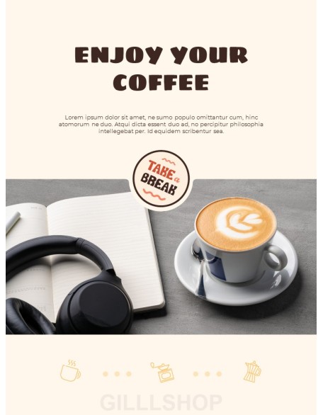 Café at Home Coffee Theme Easy PPT Template