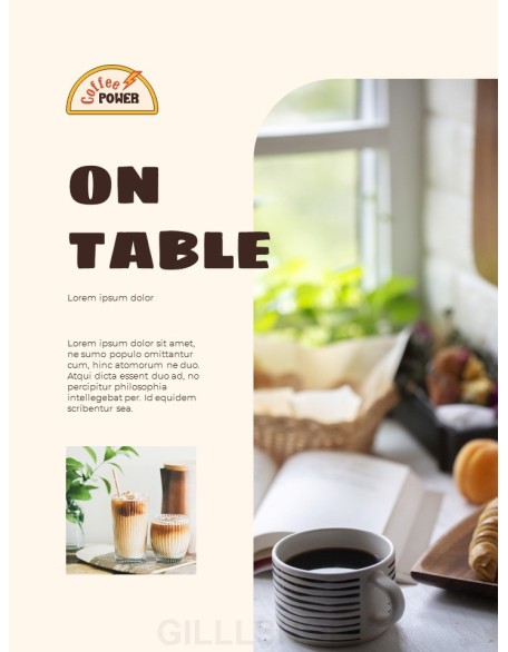 Café at Home Coffee Theme Easy PPT Template