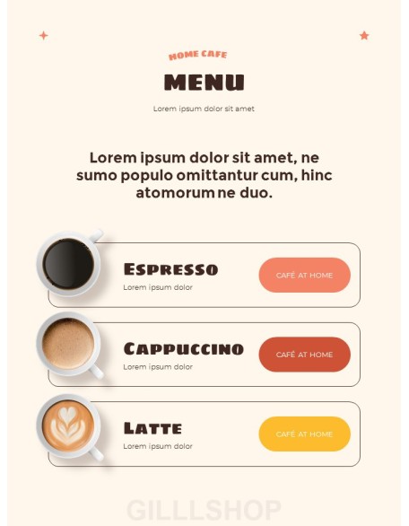 Café at Home Coffee Theme Easy PPT Template