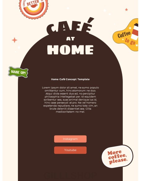 Café at Home Coffee Theme Easy PPT Template