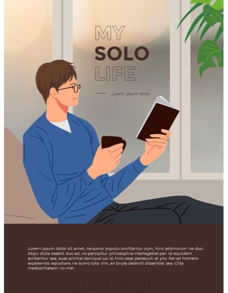 Beautiful Solo Life presentation slides ppt