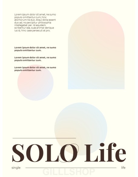 Beautiful Solo Life presentation slides ppt