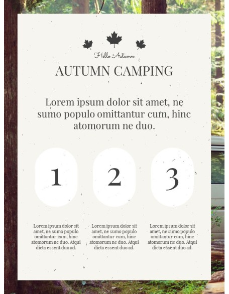 Romantic Road Travel Autumn Camping slides presentation