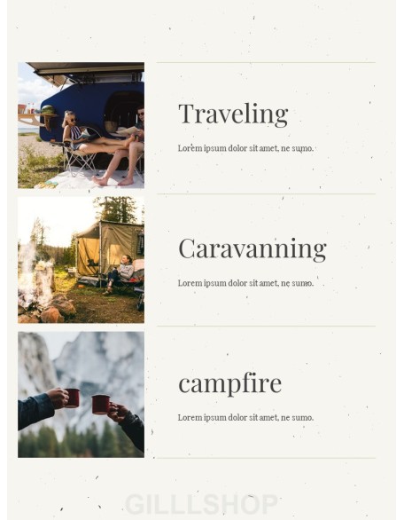 Romantic Road Travel Autumn Camping slides presentation