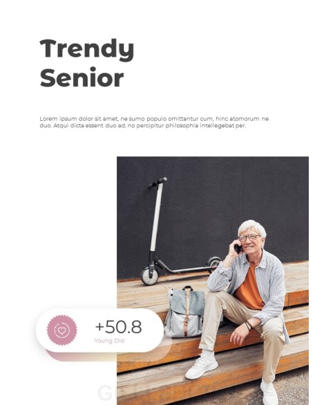 Beautiful Senior Life design presentation template