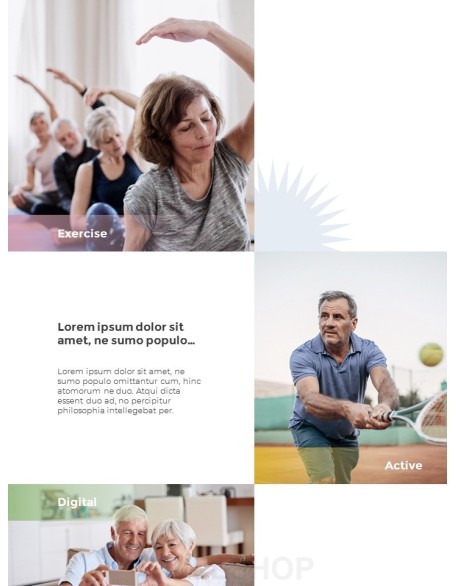 Beautiful Senior Life design presentation template