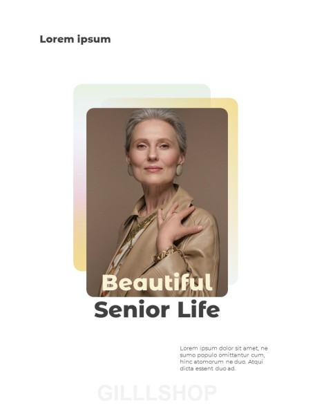 Beautiful Senior Life design presentation template