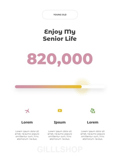 Beautiful Senior Life design presentation template