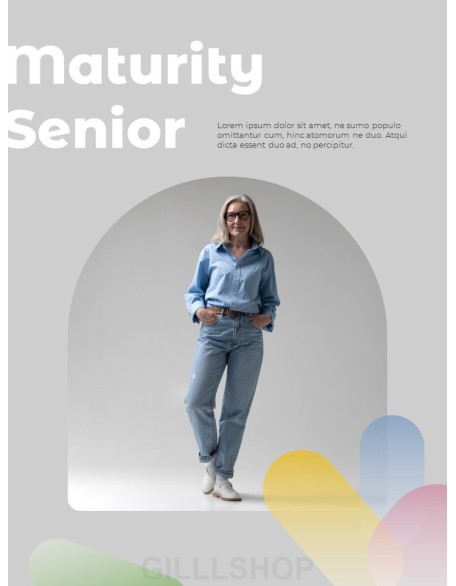 Beautiful Senior Life design presentation template