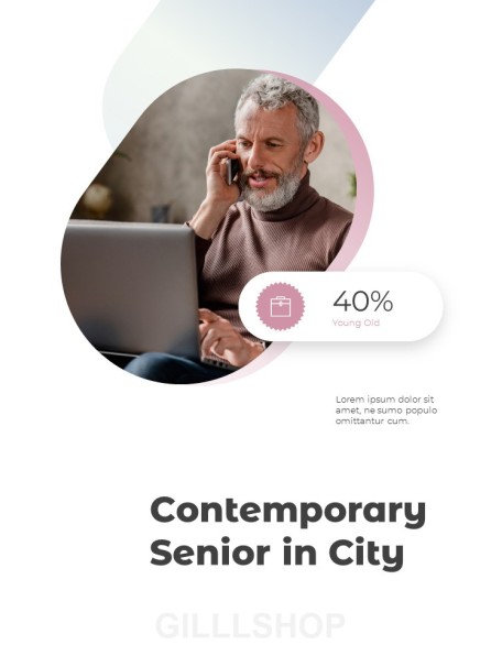 Beautiful Senior Life design presentation template