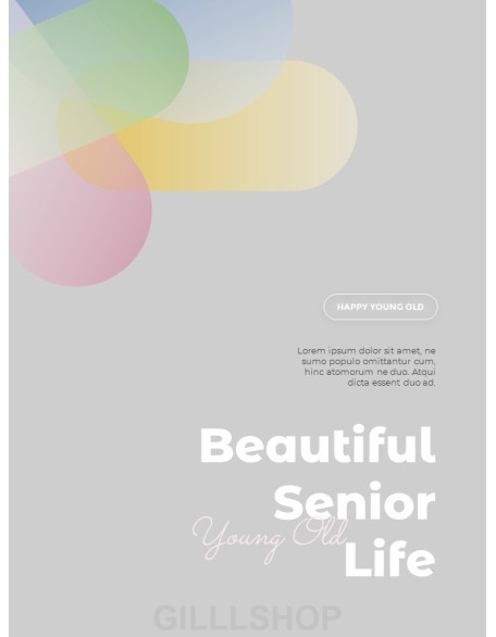 Beautiful Senior Life design presentation template