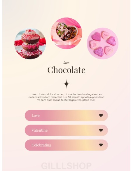 Sweet Valentine’s Day Theme best ppt template