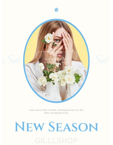 Spring Sale Coupon Event brochure design template