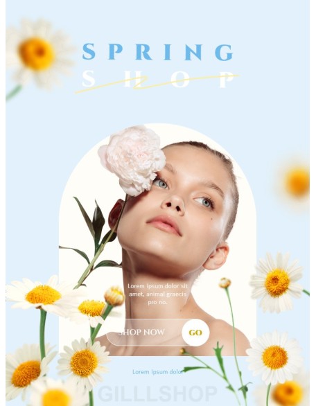 Spring Sale Coupon Event brochure design template