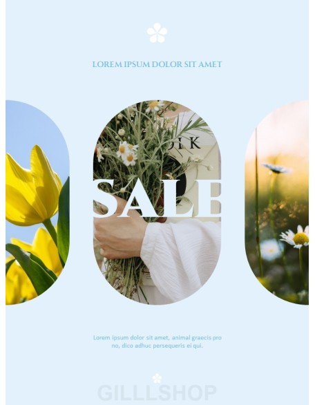 Spring Sale Coupon Event brochure design template