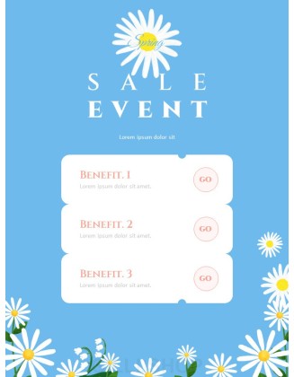 Spring Sale Coupon Event brochure design template