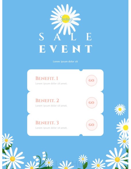 Spring Sale Coupon Event brochure design template