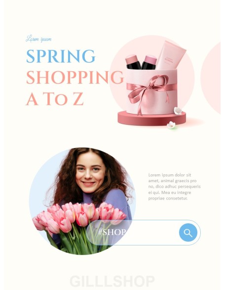 Spring Sale Coupon Event brochure design template