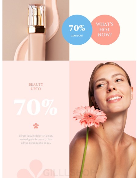 Spring Sale Coupon Event brochure design template