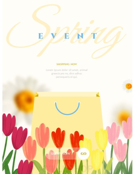 Spring Sale Coupon Event brochure design template