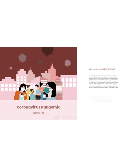 Post-Coronavirus World -  Social Distancing Simple PowerPoint Template Design