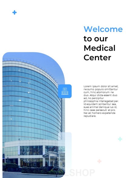 Medical Center Report pitch deck template ppt