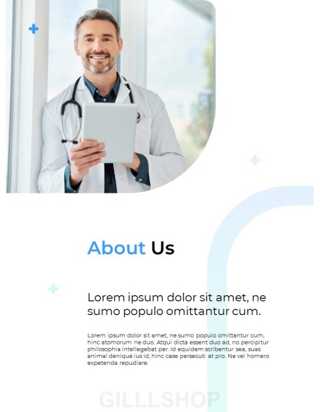 Medical Center Report pitch deck template ppt