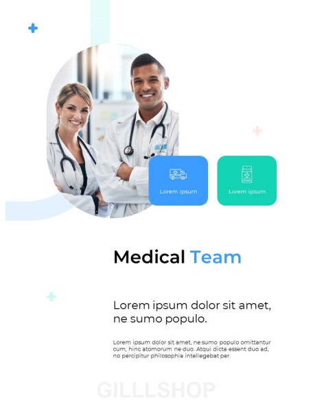 Medical Center Report pitch deck template ppt