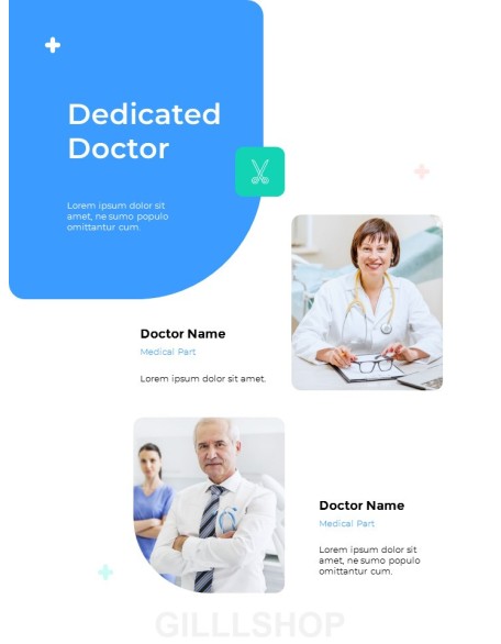 Medical Center Report pitch deck template ppt