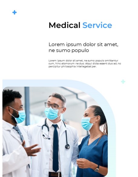 Medical Center Report pitch deck template ppt