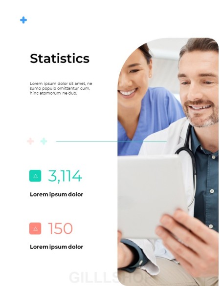 Medical Center Report pitch deck template ppt