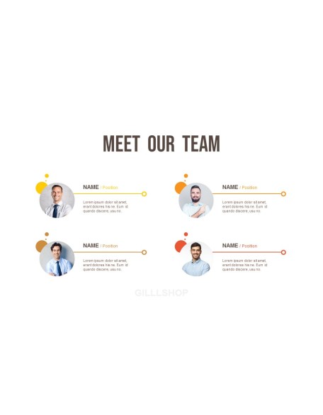 Startup Pitch Deck Circle Design Template Simple Templates