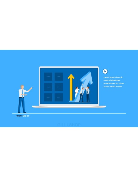 Blue Business Illustration Pitch Deck Business PowerPoint Templates