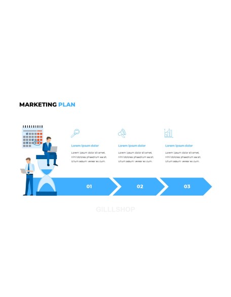 Blue Business Illustration Pitch Deck Business PowerPoint Templates