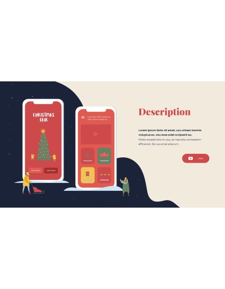 Christmas Fair Design Pitch Deck Presentation PowerPoint Templates Design