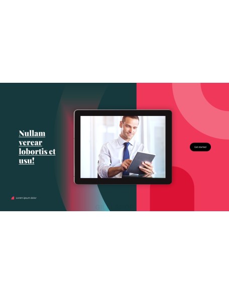 Business Project Geometric Design Deck Template powerpoint design free