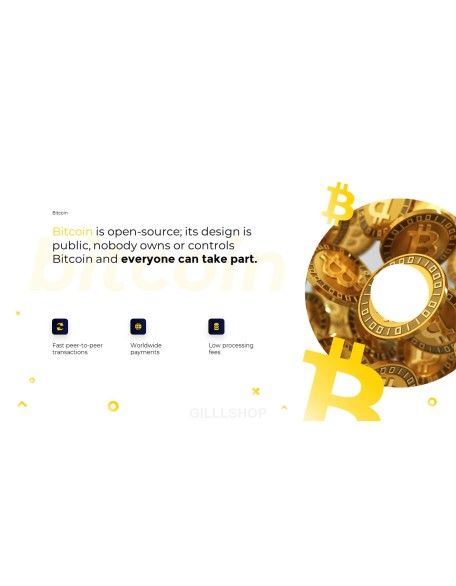 Bitcoin Financial Theme PowerPoint Template Simple PowerPoint Template Design