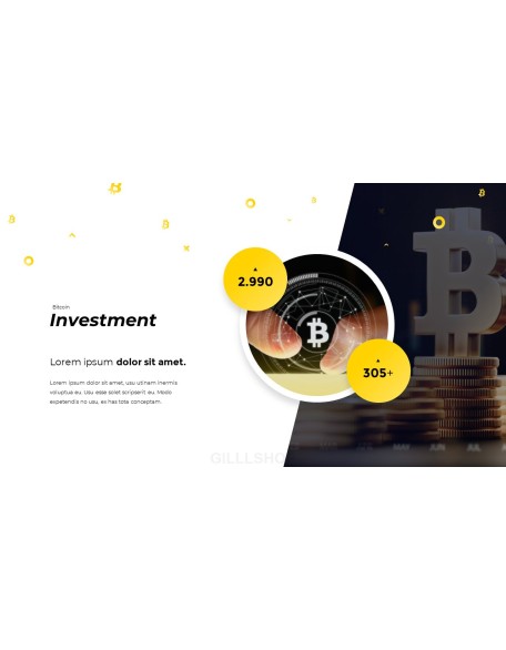 Bitcoin Financial Theme PowerPoint Template Simple PowerPoint Template Design