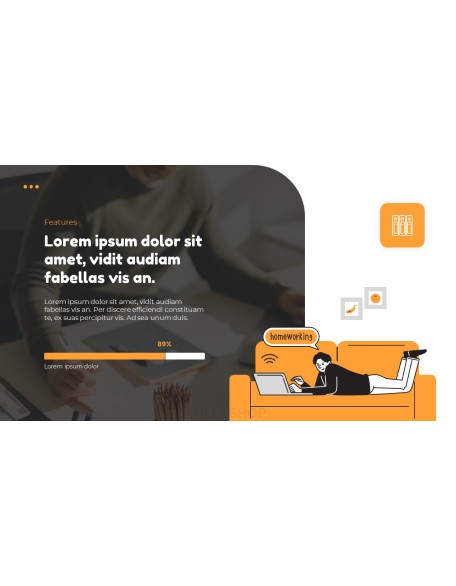 Home Working Business PowerPoint Templates for Presentation